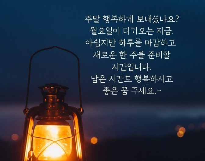 행복한 밤 되세요.