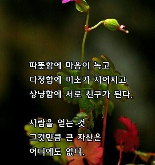 사람을 얻는 것.