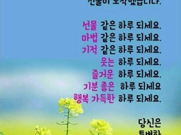 행복 가득한 하루 되세요.