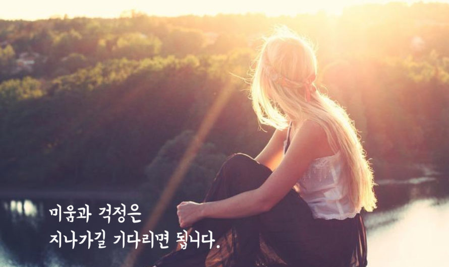 미움과 걱정은 지나가길 기다리면 됩니다