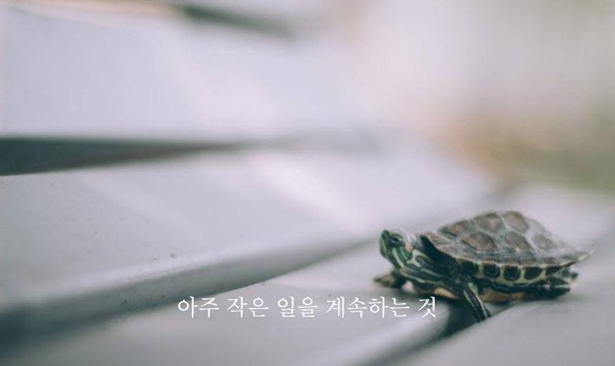 아주 작은 일을 계속하는 것