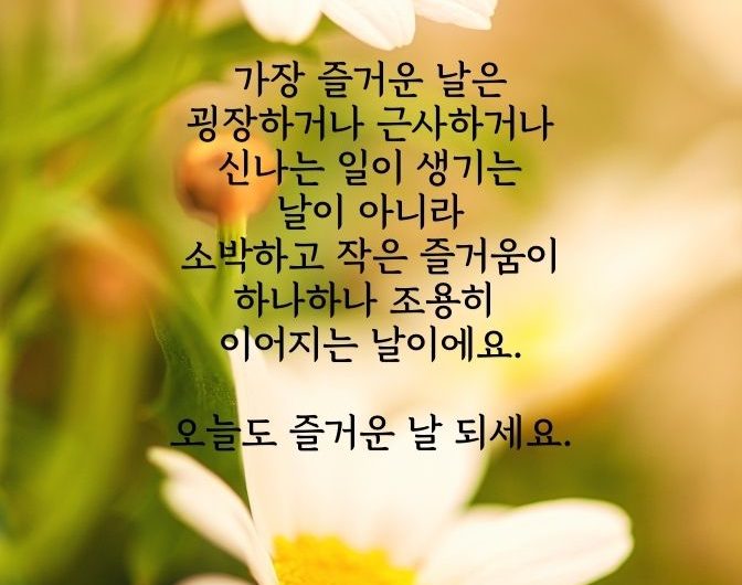 오늘도 즐거운 날 되세요