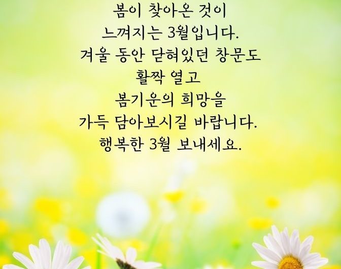 행복한 3월 보내세요