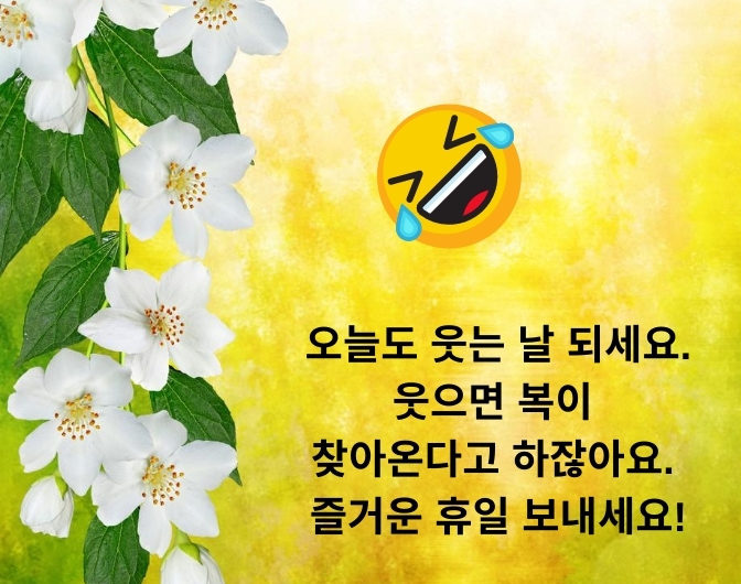 오늘도 웃는 날 되세요