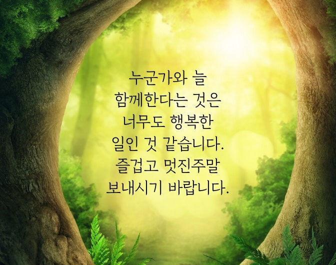 멋진 주말 보내세요